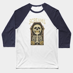 screams skull Baseball T-Shirt